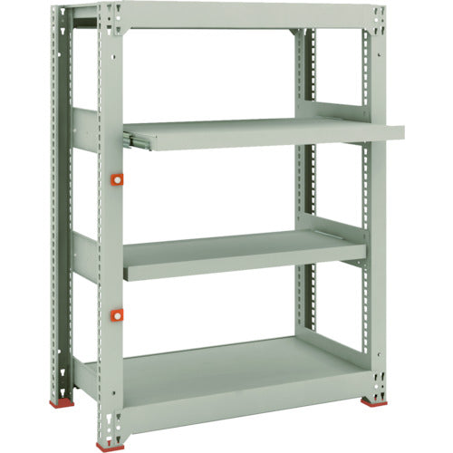 TRUSCO Steel Rack M3 Medium Duty Shelf 900 x 471 x H1200 4 Shelves, 2 of which are Sliding Shelves, Single Unit M3-4352M2 1 Unit