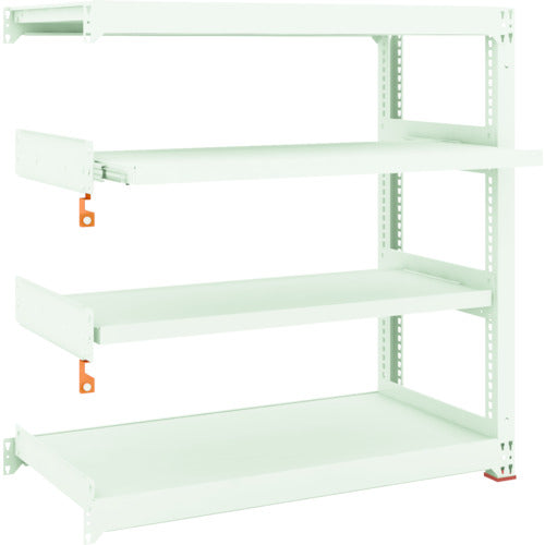 TRUSCO Steel Rack M3 Medium Duty Shelf 1200 x 571 x H1200 4 Tiers, 2 of which are Sliding Tiers, Connectable M3-4462M2B 1 Unit