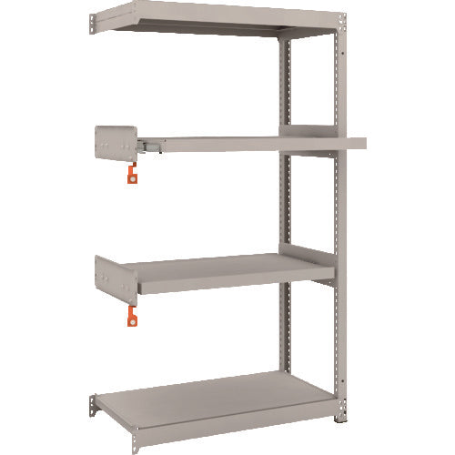 TRUSCO スチールラック M1.5型軽中量棚 860×445×H1500 4段うちスライド2段 連結 M1.5-5342M2B 1 S