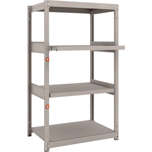 TRUSCO スチールラック M1.5型軽中量棚 860×595×H1500 4段うちスライド2段 単体 M1.5-5362M2 1 S