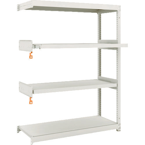 TRUSCO スチールラック M1.5型軽中量棚 1160×445×H1500 4段うちスライド2段 連結 M1.5-5442M2B 1 S