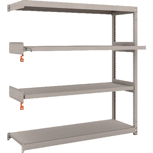 TRUSCO Steel Rack M1.5 Type Light-Medium Duty Shelf 1460 x 445 x H1500 4 Shelves, 2 of which are Sliding Shelves, Connected M1.5-5542M2B 1 S