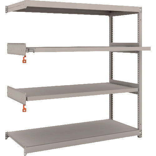 TRUSCCO 스틸 랙 M1.5형 경중량 선반 1460×595×H1500 4단 중 슬라이드 2단 연결 M1.5-5562M2B 1 S