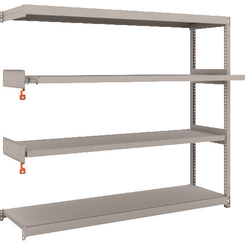 TRUSCO スチールラック M1.5型軽中量棚 1760×445×H1500 4段うちスライド2段 連結 M1.5-5642M2B 1 S