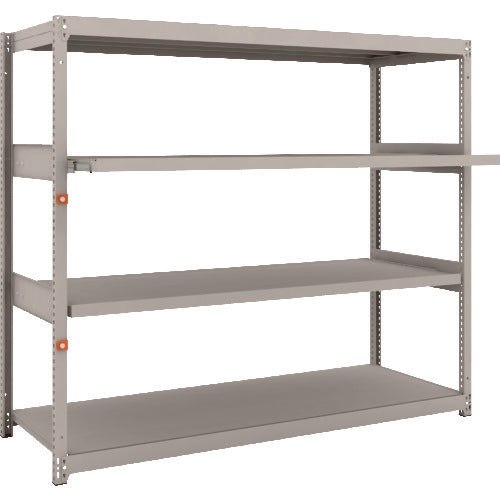 TRUSCO スチールラック M1.5型軽中量棚 1760×595×H1500 4段うちスライド2段 単体 M1.5-5662M2 1 S