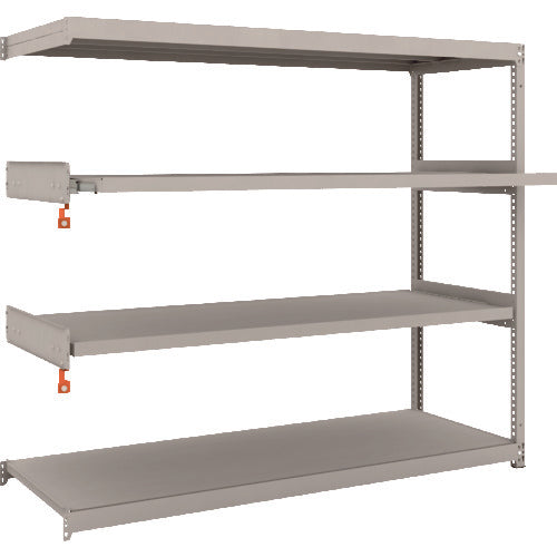 TRUSCO スチールラック M1.5型軽中量棚 1760×595×H1500 4段うちスライド2段 連結 M1.5-5662M2B 1 S