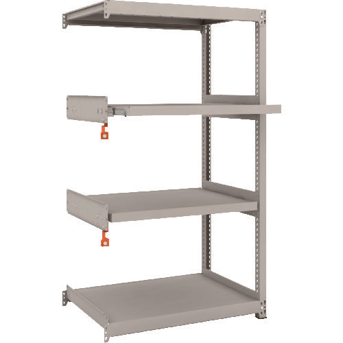 TRUSCO スチールラック M2型軽中量棚 860×600×H1500 4段うちスライド2段 連結 M2-5362M2B 1 S