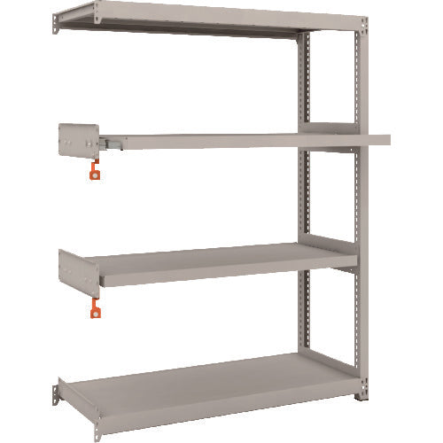 TRUSCO Steel Rack M2 Type Light-Medium Duty Shelf 1160 x 450 x H1500 4 Shelves, 2 of which are Sliding Shelves, Connected M2-5442M2B 1 S