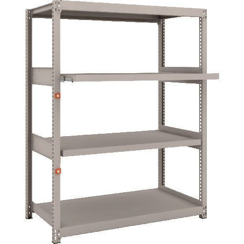 TRUSCO Steel Rack M2 Type Light-Medium Duty Shelf 1160 x 600 x H1500 4 Shelves, 2 of which are Sliding Shelves, Single Unit M2-5462M2 1 S