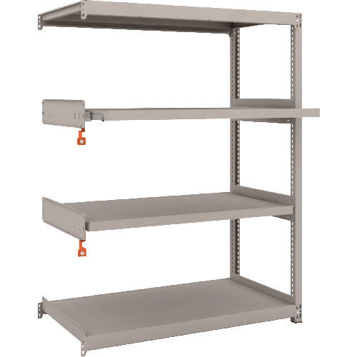 TRUSCO Steel Rack M2 Type Light-Medium Duty Shelf 1160 x 600 x H1500 4 Shelves, 2 of which are Sliding Shelves, Connected M2-5462M2B 1 S