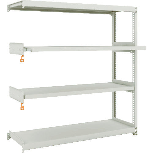 TRUSCO Steel Rack M2 Type Light-Medium Duty Shelf 1460 x 450 x H1500 4 Shelves, 2 of which are Sliding Shelves, Connectable M2-5542M2B 1 S