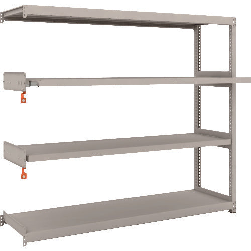 TRUSCO Steel Rack M2 Type Light-Medium Duty Shelf 1760 x 450 x H1500 4 Shelves, 2 of which are Sliding Shelves, Connected M2-5642M2B 1 S