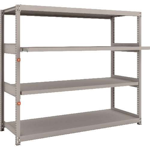 TRUSCO Steel Rack M2 Type Light-Medium Duty Shelf 1760 x 600 x H1500 4 Shelves, 2 of which are Sliding Shelves, Single Unit M2-5662M2 1 S