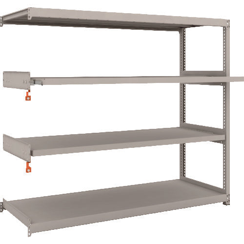 TRUSCO Steel Rack M2 Type Light-Medium Duty Shelf 1760 x 600 x H1500 4 shelves, 2 of which are slide shelves, connected M2-5662M2B 1 S
