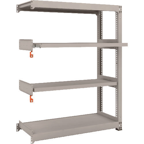 TRUSCO Steel Rack M3 Medium Duty Shelf 1200 x 471 x H1500 4 Shelves, 2 of which are Sliding Shelves, Connectable M3-5452M2B 1 Unit