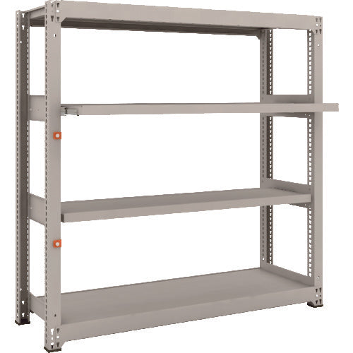 TRUSCO スチールラック M3型中量棚 1500×471×H1500 4段うちスライド2段 単体 M3-5552M2 1 台