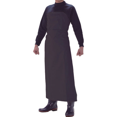 カジメイク 1902 ジャスト胸付前掛 紺 L 1902-55-L 1 枚