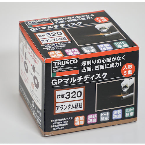 TRUSCO GP 멀티 디스크 아랜덤 Φ100 (5장입) 320# GP100M 1상자