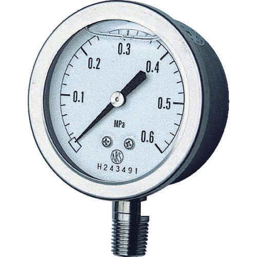 Nagano Glycerin-filled pressure gauge, A-frame vertical type, Φ60, minimum scale 0.005, GV50-173-0.1MP, 1 unit