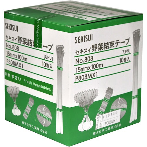 세키스이 야채 결속 테이프 #808 15X100 미도리 P808MX1 1권