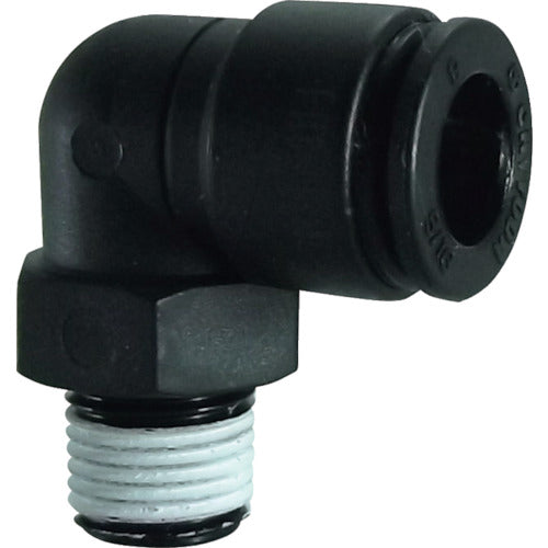 チヨダ チューブ継手 ファイブ樹脂メイルエルボ 8mm・R1/8 FR8-01ML 1 個