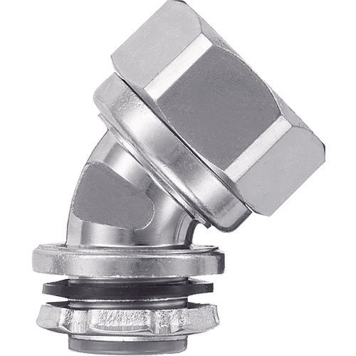 SANKEI K-Flex 45° Connector for Knockout Connection with Parallel Pipe Thread KM45BG12 1 pc