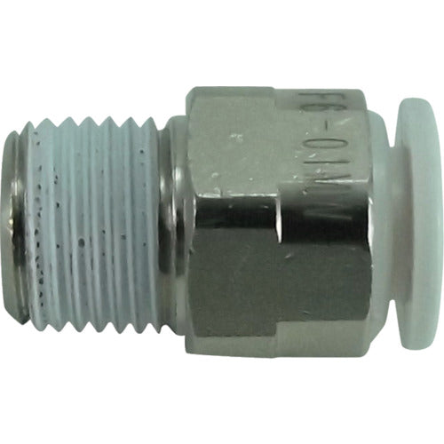 치요다 파이브 메일 커넥터 W(흰색) 6mm·R1/8 F6-01MW 1개