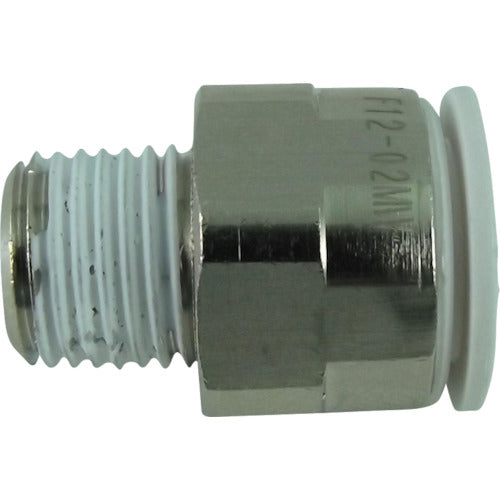 치요다 파이브 메일 커넥터 W(흰색) 12mm·R1/4 F12-02MW 1개