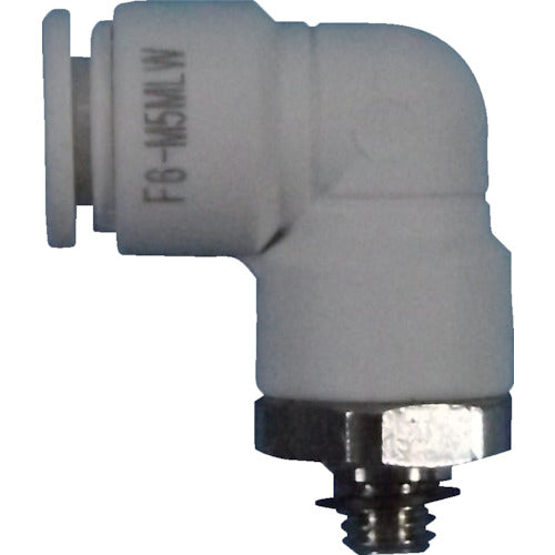 Chiyoda Five Male Elbow W (White) 6mm, M5X0.8 F6-M5MLW 1 pc