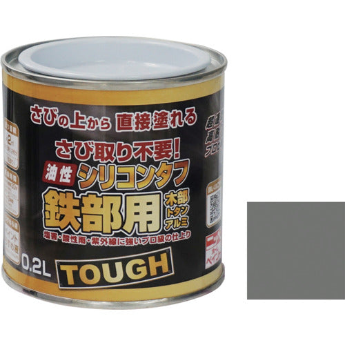 ニッぺ 油性シリコンタフ 0.2L スモークグレー HYS113−0.2 4976124219115 1 缶