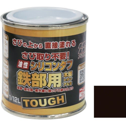 ニッぺ 油性シリコンタフ 1/12L ブラックチョコレート HYS107−1/12 4976124218507 1 缶