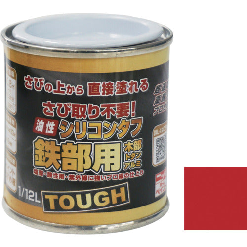ニッぺ 油性シリコンタフ 1/12L レッド HYS105−1/12 4976124218309 1 缶