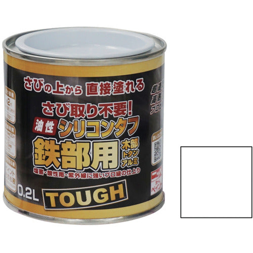 ニッぺ 油性シリコンタフ 0.2L ホワイト HYS101−0.2 4976124217913 1 缶