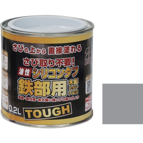 ニッぺ 油性シリコンタフ 0.2L グレー HYS112−0.2 4976124219016 1 缶