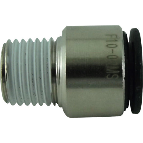 치요다 튜브 피팅 파이브 육각 구멍 부착 메일 커넥터 10mm·R1/4 F10-02MS 1개