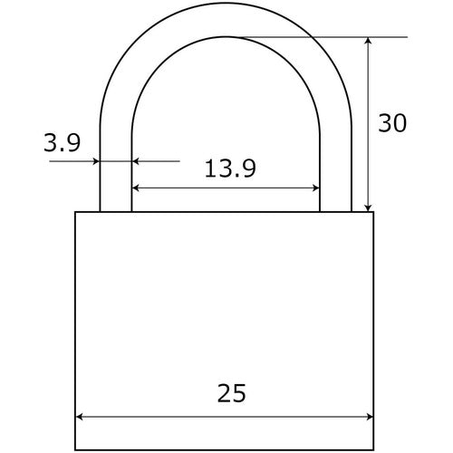 WAKI ツル長シリンダー錠 25X30mm VA-013 1 個