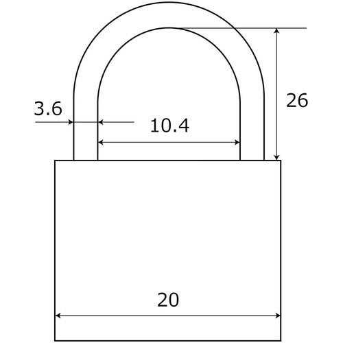 WAKI ツル長シリンダー錠 20X30mm VA-012 1 個