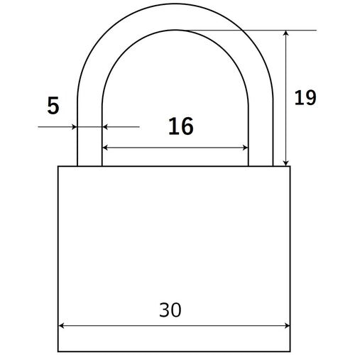 WAKI 자물쇠 동일 키 IB-009 30MM 2개 첨부 IB-009 1봉