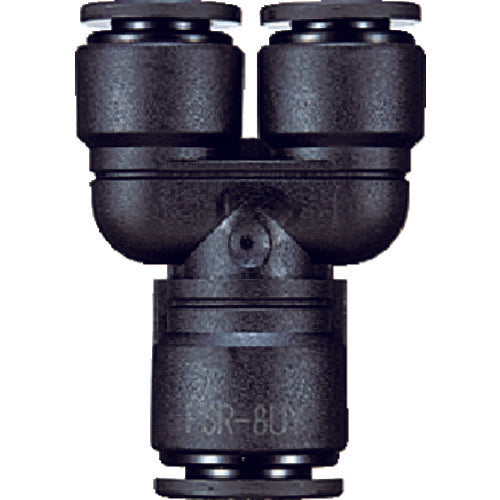 치요다 튜브 피팅 파이브 이경 유니온 와이 6mm(2개소)×8mm FR6-8UY 1개