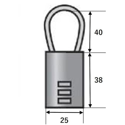 WAKI Cable Lock IB-032 Satin Chrome IB-032 1 pc