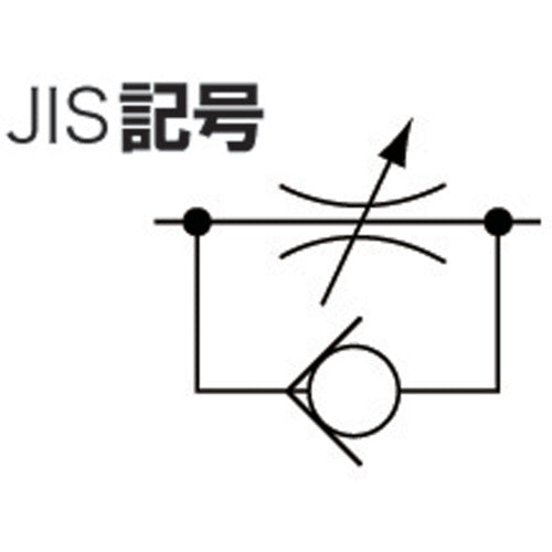 치요다 파이브 스피드 컨트롤러 β 화이트 미터 아웃 8mm·R1/4 FB8R-02SCW-O 1개