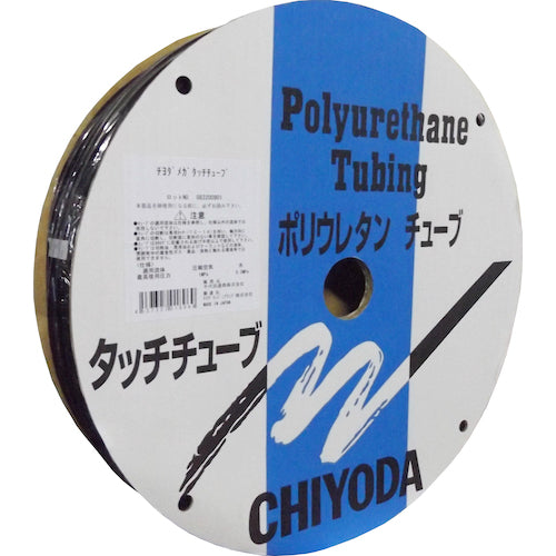치요다 폴리우레탄 튜브 메가 터치 튜브 외경 12mm/전체 길이 100m 블랙 블랙 MTP-12-100 1권