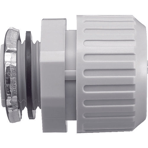 SANKEI Sanflex ROBO Connector for knockout connection with parallel pipe threads, light gray, N2BG25LG, 1 piece