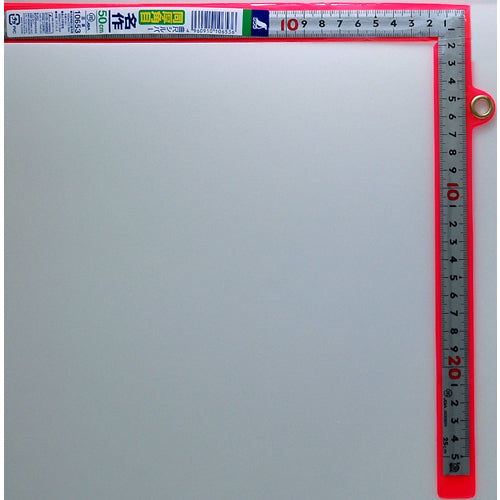 Shinwa Curved Ruler "Masterpiece" Same Thickness Square Grain 50cm 10653 1 Piece