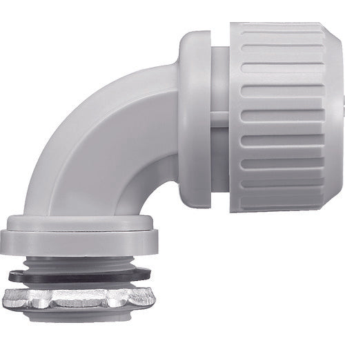 SANKEI Sanflex ROBO 90° Connector for Knockout Connection with Parallel Pipe Threads, Light Gray, N29BG63LG, 1 Piece