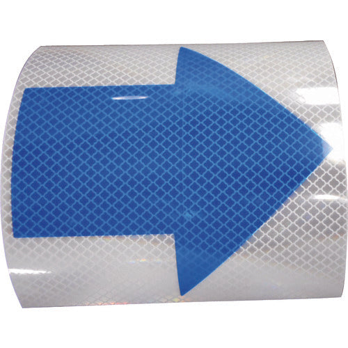 Nitto Elmate Reflective Sticker High Brightness Prism Type Blue Arrow P1W 150mm x 150mm White P1W150150 1 sheet