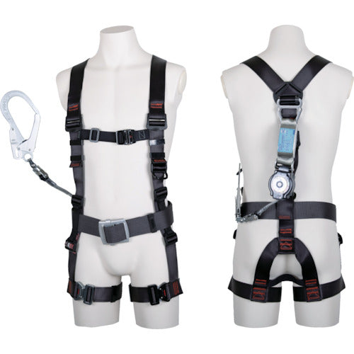 TSUYORON 풀 하네스 비상 SR 리트라 M 사이즈 다크 그레이 TH-506-TR93SV-OT-DG-R23-BX 1 개