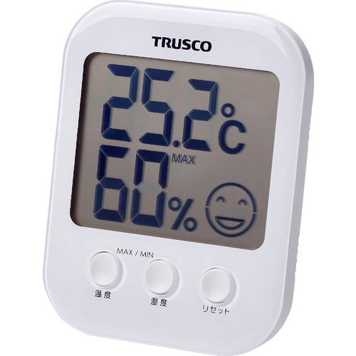 TRUSCO Digital Thermo-hygrometer with Heatstroke/Influenza Risk Notification TDTM-001 1 unit