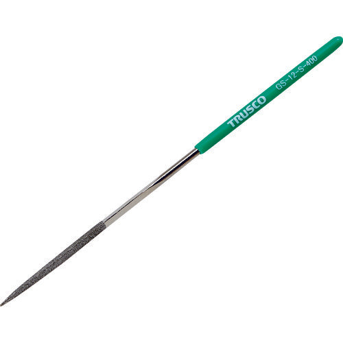 TRUSCO ダイヤモンドヤスリ 精密用#400 三角 1本入 全長140mm(12本組サイズ) GS-12-S-400 1 本