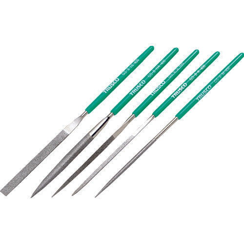 TRUSCO ダイヤモンドヤスリ 精密用#400 5本セット 全長180mm(8本組サイズ) GS-8-SET-400 1 S